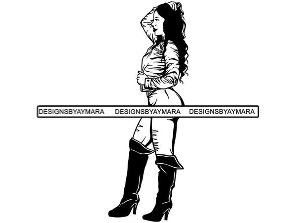Pretty Woman .SVG Goddess Fabulous Diva Classy Lady Nubian Queen .SVG .EPS .PNG .JPG Vector Clipart Cricut Circuit Cut Cutting