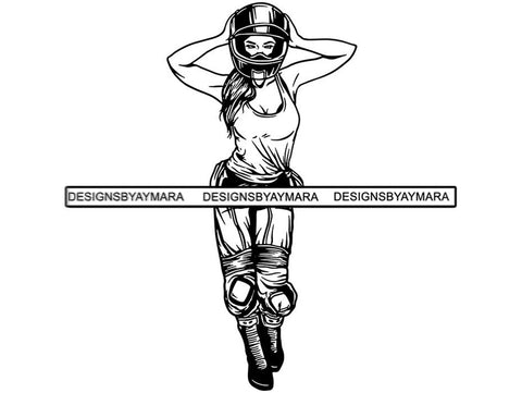 Beautiful Biker Woman .SVG Speed Angels Motorcycle Gears Goddess Fabulous Diva Classy Lady Nubian Queen .SVG .EPS .PNG .JPG Vector Clipart Cricut Circuit Cut Cutting