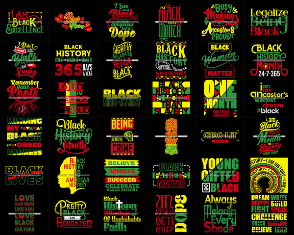 Bundle Black History Month Mega Bundle For Commercial Use PNG SVG JPG Print Cutting Digital Download Art Digital Tshirt Logo Sublimation Cricut Clipart Artwork Illustration