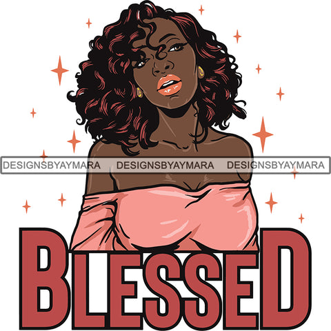 Afro Melanin Popping Blessed Life Quotes SVG Cutting Files For Silhouette Cricut and More