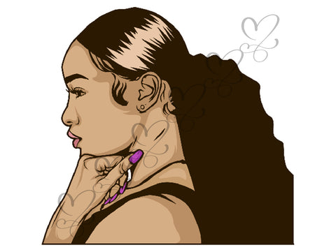 Afro Beautiful Black Woman SVG African American Ethnicity Afro Puffy Hairstyle Beauty Salon Queen Diva Classy Lady  Beautiful People Beauty Salon Princess