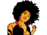 Afro Woman PNG Files For Print
