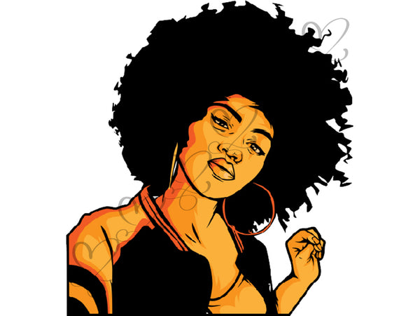Afro Woman PNG Files For Print