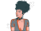 Afro Beautiful Black Woman SVG African American Ethnicity Afro Puffy Hairstyle Beauty Salon Queen Diva Classy Lady  Beautiful People Beauty Salon Princess
