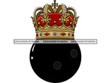 Bowling King Winner Sport Champion Varsity Player Game Ball Crown Gold Strike Trophy Tournament .PNG .SVG Clipart Vector Cricut Cut Cutting