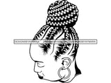 Afro Woman SVG Braids Dreads Hairstyle Nubian Melanin Black Queen African American Ethnicity .SVG .EPS .PNG Vector Clipart Cricut Circuit Cut Cutting