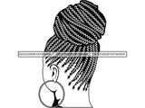 Afro Woman SVG Braids Dreads Hairstyle Nubian Melanin Black Queen African American Ethnicity .SVG .EPS .PNG Vector Clipart Cricut Circuit Cut Cutting