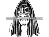 Afro Woman SVG Braids Dreads Hairstyle Nubian Melanin Black Queen African American Ethnicity .SVG .EPS .PNG Vector Clipart Cricut Circuit Cut Cutting