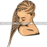 Afro Woman Braids Dreads Dreadlocks Hairstyle PNG Print File Not For Cutting