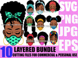 Special Bundle 60 Afro Woman SVG Hot Selling Designs Black Girl Magic Melanin Popping Hipster Girls SVG JPG PNG Layered Cutting Files For Silhouette Cricut and More