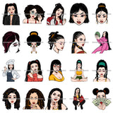 Bundle 20 Asian Ladies Sneak Eyes White Skin Pretty Face Chinese Model SVG JPG PNG Vector Designs Clipart For Cricut Silhouette Cut Cutting and More!