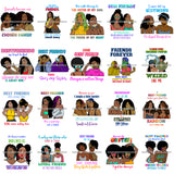 Bundle 20 Best Friend Love Forever Best Friends Family Girlfriend's Quotes SVG PNG JPG Cutting Files For Silhouette Cricut and More!