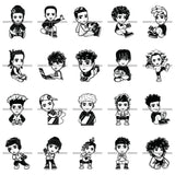 Bundle 20 Teenager Boy Playing Video Game Remote Control Play Station Xbox Entertainment Having Fun BW   SVG PNG JPG Cutting Files For Silhouette Cricut and More!