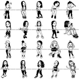 Bundle 20 Fashion Girl Afro Woman Melanin Popping Ebony Queen .SVG Cutting Files