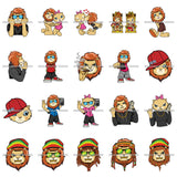Bundle 20 Cute Lion Lioness Male Female Couple Gangster Lion Animal Power King Rasta Lion SVG PNG JPG Cutting Files For Silhouette Cricut and More!