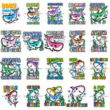 Bundle 20 Mom Dad Grampa Grandma Shark Cute Designs Fish Water Family Shark PNG JPG SVG Cutting Files For Silhouette Cricut and More!