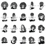 Bundle 20 Afro Melanin Pretty Woman Melanin Dripping Splash Black Girl Magic Nubian PNG JPG SVG Cutting Files For Silhouette Cricut and More!