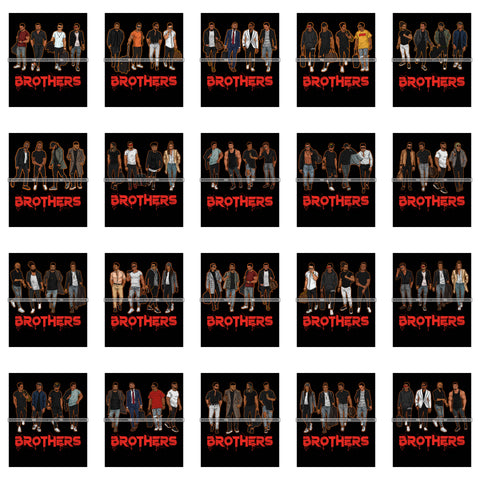 Bundle 20 Brothers Best Friend Family Love Friendship Buddy Man Handsome Men Melanin African American Male PNG JPG SVG Cutting Files For Silhouette Cricut and More!