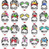 Woman Wearing Glasses Make Up Model Red Lips Long Eyelashes Wink Eye SVG JPG PNG Layered Cutting Files For Silhouette Cricut and More