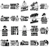 Bundle 20 Gangster Black Man Wake Up Pray Hustle Quotes Hustler Hustling Savage Money 100 Dollar Bill Street Man African American Male PNG JPG SVG Cutting Files For Silhouette Cricut and More!