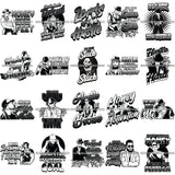 Bundle 20 Gangster Black Man Hustler Hustling Hustle Grind Quotes Savage Money 100 Dollar Bill Street Man African American Male PNG JPG SVG Cutting Files For Silhouette Cricut and More!