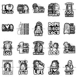 Bundle 20 I Love My Locs Hairstyle Dope Woman Date A Woman with Locs Quotes PNG JPG SVG Cutting Files For Silhouette Cricut and More!