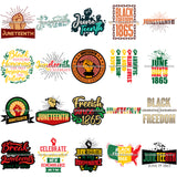 Bundle 20 Juneteenth Freedom Celebration Independent Day SVG PNG JPG Vector Cutting Designs For Silhouette Cricut and More!