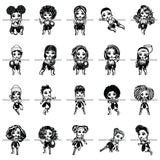 Bundle 20 Superhero Super Hero Cute Baby Girl Cape Rope Brave Cape Strong Power SVG PNG JPG Cutting Files For Silhouette Cricut Cut Cutting