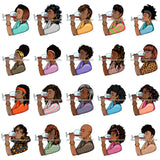 Bundle 20 Afro Lola Drinking Wine Life Relax Chilling SVG Cutting Files For Silhouette Cricut and More! Amazing Graphics!