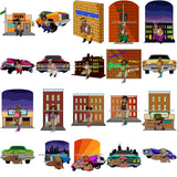 Bundle 20 Afro Gangsta Lola Hood Ghetto Background Graffiti Walls Guns Projects Gangster Cars Liquor Store SVG Cutting Files For Silhouette Cricut and More