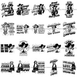 Bundle 20 Classy Lola Wearing Fashion Hat Positive Life Quotes Melanin Queen Brown Sugar Dope Diva .SVG Cut Files For Silhouette Cricut and More!