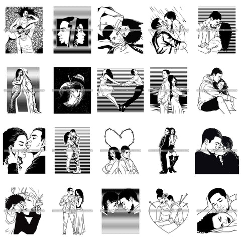 Bundle 20 Sexy Lovely Couple Relationship Soulmates Goals Love Trust Loyalty SVG JPG PNG Vector Clipart Cricut Silhouette Cut Cutting