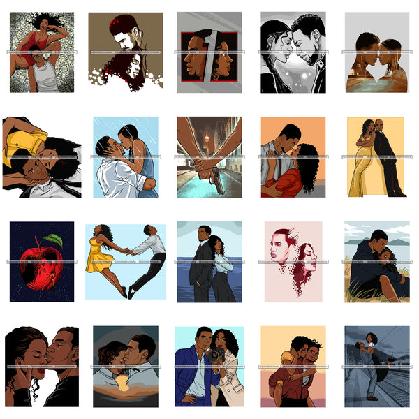 Bundle 20 Sexy Lovely Couple Relationship Soulmates Goals Love Trust Loyalty SVG JPG PNG Vector Clipart Cricut Silhouette Cut Cutting