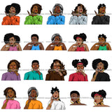 Bundle 20 Afro Lola Street Urban Girl Queen Boss Lady Black Woman Nubian Melanin Popping  SVG Cutting Files For Silhouette Cricut and More