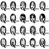 Bundle 20 Afro QUEEN Power Sparkles Melanin Black Girl Magic Melanin Nubian B/W PNG JPG SVG Cutting Files For Silhouette Cricut and More!