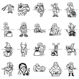 Bundle 20 Gangster Santa Claus Gangsta Gold Chain Money Bag Cash Gifts Surprise Merry Christmas Happy Holyday Santa Outfit Santa Hat SVG PNG JPG Cut Files For Silhouette Cricut and More!