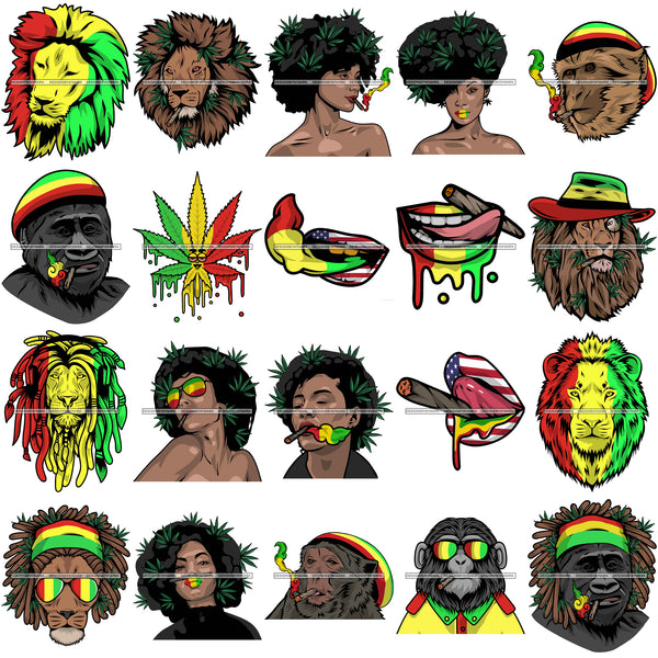 Bundle 20 Cannabis SVG Hot Selling Designs Marihuana Mary Jane Blunt Joint Sativa Indica SVG JPG PNG Layered Cutting Files For Silhouette Cricut and More