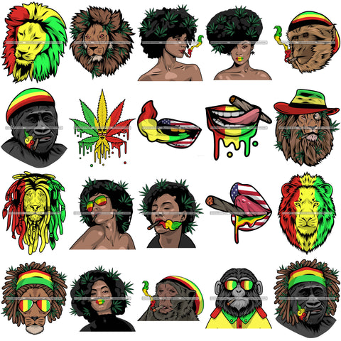 Bundle 20 Cannabis SVG Hot Selling Designs Marihuana Mary Jane Blunt Joint Sativa Indica SVG JPG PNG Layered Cutting Files For Silhouette Cricut and More