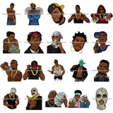 Bundle 20 Gangsta Gangster Afro Black King Man Men 100 Dollar Bill Hustler Hustling Melanin African American Male PNG JPG SVG Cutting Files For Silhouette Cricut and More!