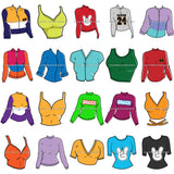 Bundle 20 Fashion Sexy Tops Blouse T-Shirts Casual Outfits SVG JPG PNG Layered Cutting Files For Silhouette Cricut and More