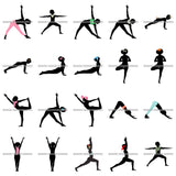 Bundle 20 Afro Woman Silhouette Doing Yoga Meditating Relax Meditate .SVG Cutting Files For Silhouette Cricut and More!