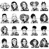 Bundle 20 Afro Beautiful Lola Queen Boss Lady Black Woman Nubian Melanin Popping  SVG Cutting Files For Silhouette Cricut and More