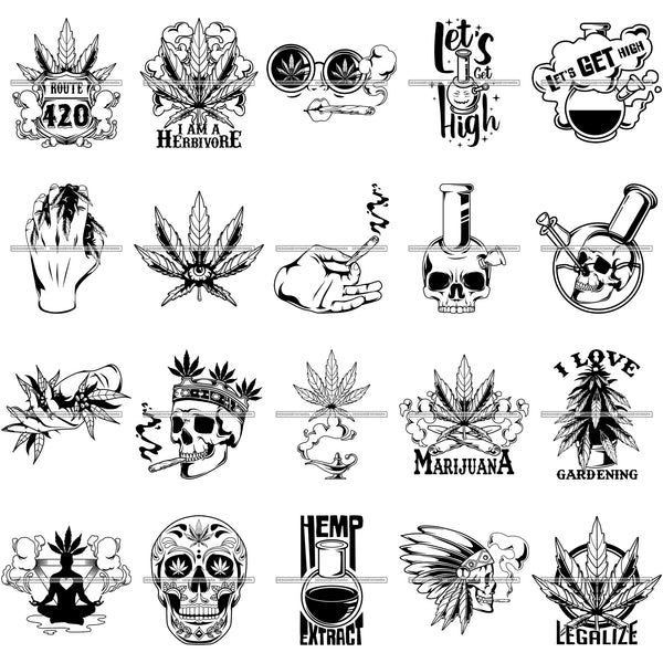 Mega Bundle 1000+Ganja Designs Mary Jane 420 Grass Weed Marijuana Cannabis Pot Blunt Joint Herbs Deigns Sublimation SVG PNG JPG Cutting Files  SVG PNG JPG Cutting Designs Silhouette Sublimation Designs