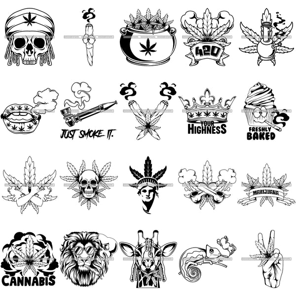 Mega Bundle 1000+Ganja Designs Mary Jane 420 Grass Weed Marijuana Cannabis Pot Blunt Joint Herbs Deigns Sublimation SVG PNG JPG Cutting Files  SVG PNG JPG Cutting Designs Silhouette Sublimation Designs
