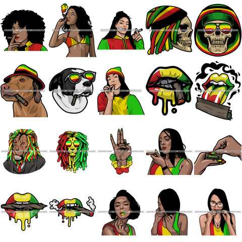 Bundle 20 420 Cannabis Hashish Weed Leaf Grass Marijuana Dispensary Mary Jane Hemp Pot Joint Blunt Stoned High Life SVG Cutting Files