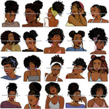 Bundle 20 Afro Girl Bamboo Earrings Hustle Diva Gold Jewelry Hair Accessories Black Woman Goddess SVG Files For Cutting and More!