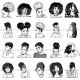 Bundle 20 Queen Boss Lady Bamboo Earrings Urban Street Girl Black Woman Nubian Melanin Popping  SVG Cutting Files For Silhouette Cricut and More