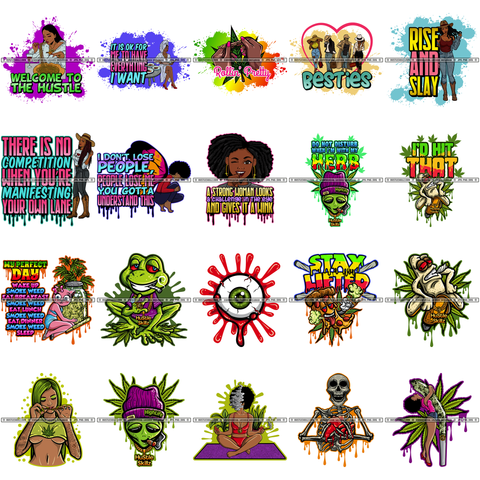 Bundle 20 Stay Lifted Cannabis Rolling Pretty 420 Marijuana Stoned Besties Rise and Slay SVG PNG JPG Cut Files For Silhouette Cricut and More!