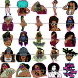 Bundle 25 Melanin Woman Hustling Grind Living My Fabulous Blessed Life Hustler Man Money Maker Mix Bundle SVG PNG JPG Cut Files For Silhouette Cricut and More!