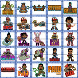 Bundle 25 Gangster Hustler Baby Savage Paid In Full Cute Cat Grind SVG PNG JPG Cut Files For Silhouette Cricut and More!